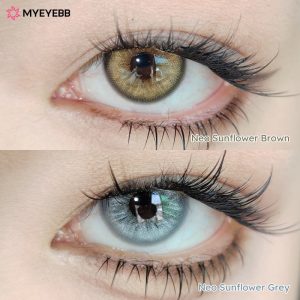 Eyemi Neo Sunflower Grey Prescription Colored Contact Lenses