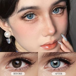 Eyemi Tyrande Blue Prescription Colored Contact Lenses