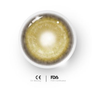 Eyemi Cyber Gold Brown Prescription Cosplay Colored Contact Lenses