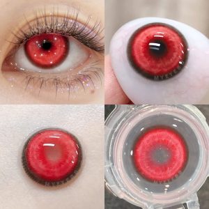 Coloredeye Cyber Red Prescription Cosplay Colored Contact Lenses