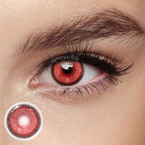Eyemi Cyber Red Prescription Cosplay Colored Contact Lenses