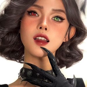 Eyemi Cyber Red Prescription Cosplay Colored Contact Lenses