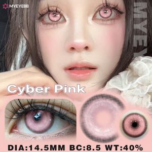 Eyemi Cyber Pink Prescription Cosplay Colored Contact Lenses
