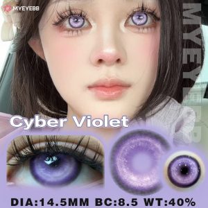 Eyemi Cyber Violet Prescription Cosplay Colored Contact Lenses
