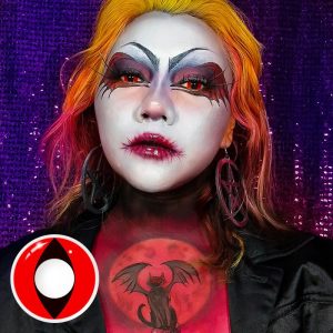 Eyemi Red Cat Eyes Cosplay Colored Contact Lenses