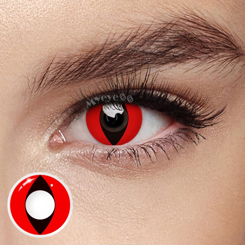 Coloredeye Red Cat Eyes Cosplay Colored Contact Lenses