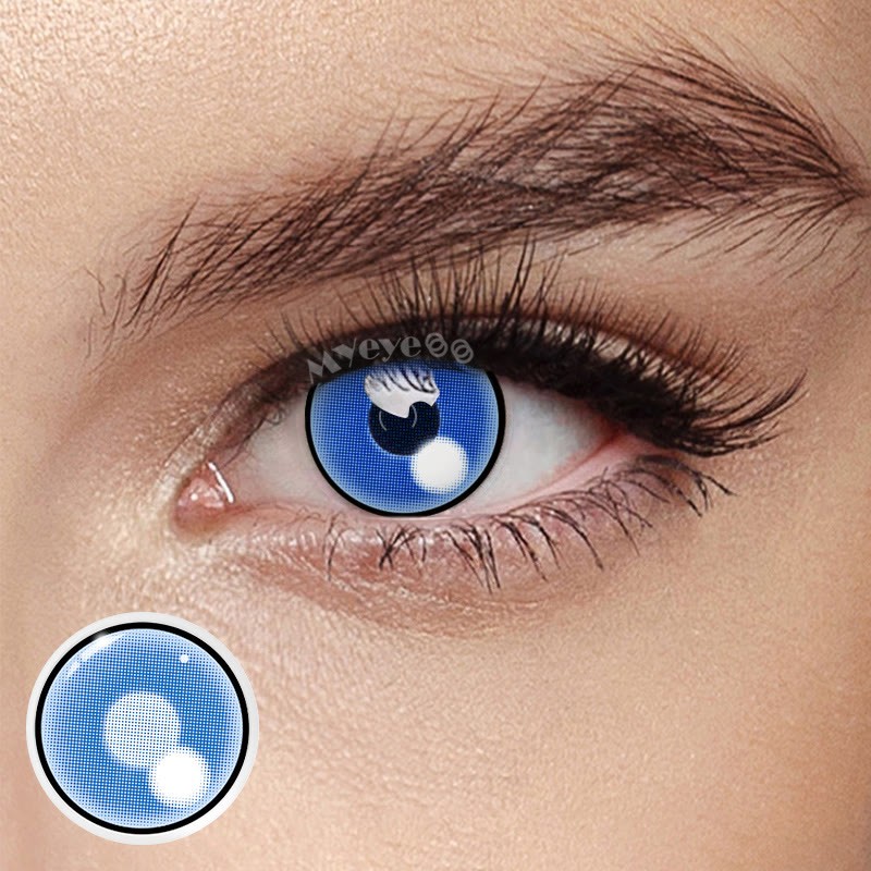 Coloredeye Blind Cloud Rim Blue Cosplay Colored Contact Lenses