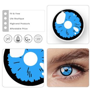 Eyemi Black Lobelia Blue Cosplay Colored Contact Lenses