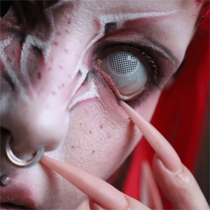 Coloredeye Blind White Mesh Cosplay Colored Contact Lenses