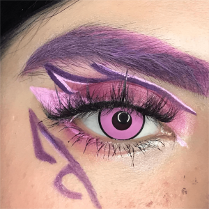 Eyemi Minecraft Pink Prescription Cosplay Colored Contact Lenses