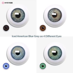 Eyemi Iced American Blue Grey Prescription Colored Contact Lenses