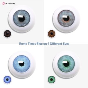 Coloredeye Rome Times Blue Prescription Colored Contact Lenses