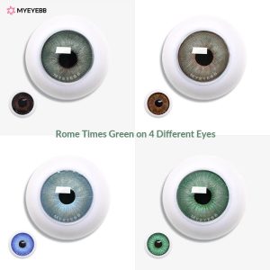 Eyemi Rome Times Green Prescription Men Colored Contact Lenses