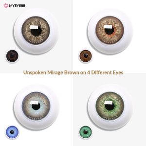 Eyemi Unspoken Mirage Brown Prescription Men Colored Contact Lenses