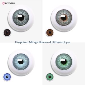 Eyemi Unspoken Mirage Blue Prescription Men Colored Contact Lenses
