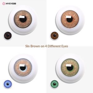Eyemi Sin Brown Prescription Colored Contact Lenses