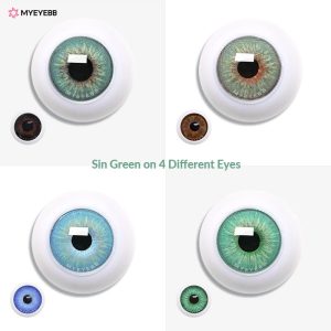 Eyemi Sin Green Prescription Men Colored Contact Lenses