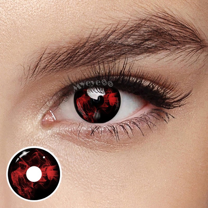 Eyemi Blood Black Prescription Cosplay Colored Contact Lenses | 1 Day