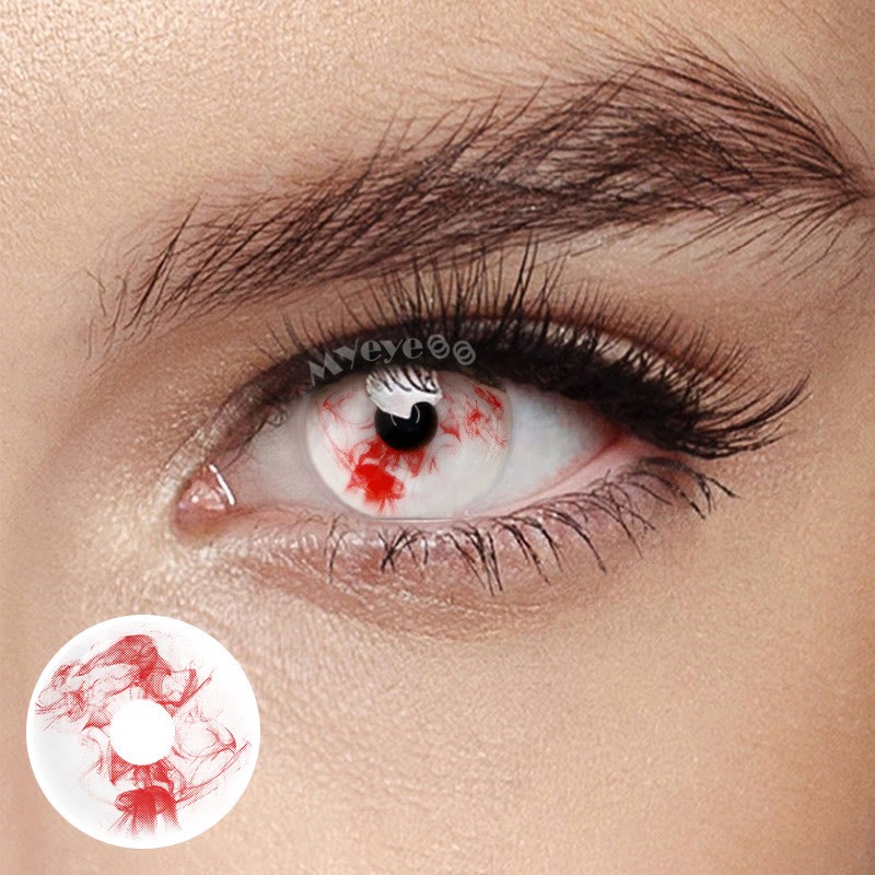 Eyemi Blood White Prescription Cosplay Colored Contact Lenses | 1 Day