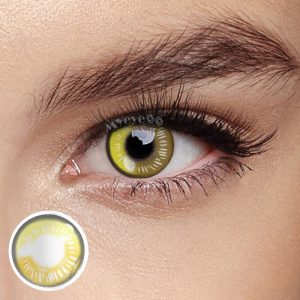 Eyemi Anime Yellow Prescription Cosplay Colored Contact Lenses