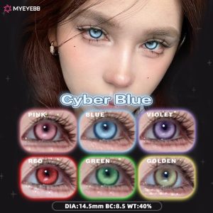 Eyemi Cyber Red Prescription Cosplay Colored Contact Lenses