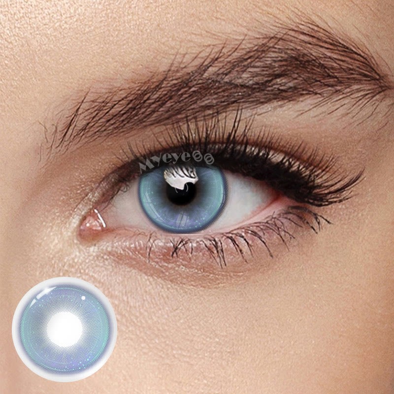 Eyemi Butterfly Blue Prescription Colored Contact Lenses