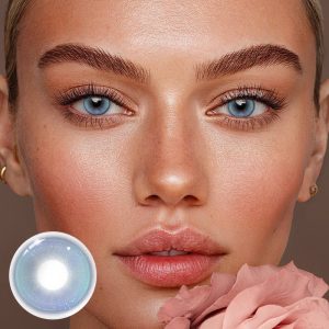 Eyemi Butterfly Blue Prescription Colored Contact Lenses