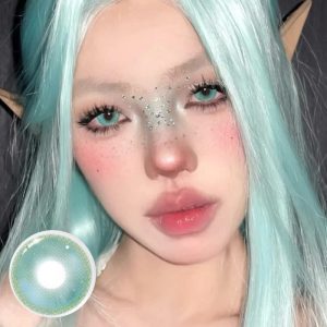 Eyemi Lunar Glitter Green Prescription Colored Contact Lenses