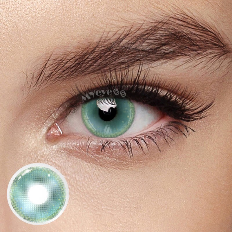 Eyemi Lunar Glitter Green Prescription Colored Contact Lenses