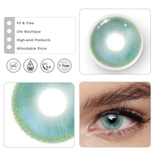 Eyemi Lunar Glitter Green Prescription Colored Contact Lenses