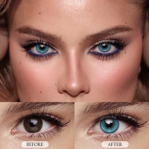 Eyemi Monaco Blue Prescription Colored Contact Lenses