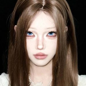 Eyemi Lunar Glitter Blue Prescription Colored Contact Lenses