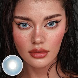 Eyemi Breeze Blue Prescription Colored Contact Lenses