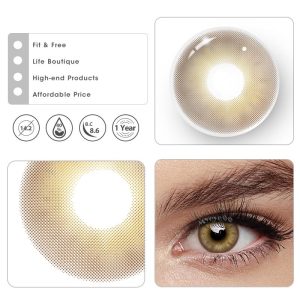Eyemi Breeze Brown Prescription Colored Contact Lenses