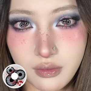 Eyemi Devil's Triple Black Prescription Cosplay Colored Contact Lenses