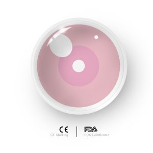 Eyemi Blind Cloud Rim Pink Prescription Cosplay Colored Contact Lenses