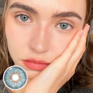 Eyemi Halo Iris Blue Colored Contact Lenses