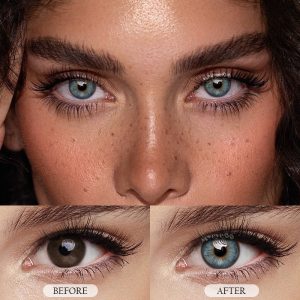 Eyemi Tiny Iris Blue Small Pupil Colored Contact Lenses