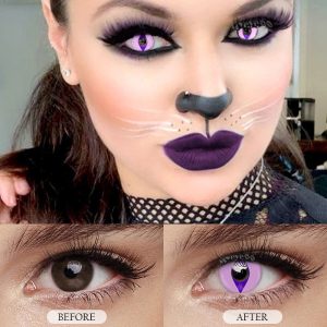 Eyemi Pink Cat Eyes Colored Contact Lenses