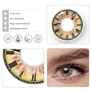 Eyemi Tokisaki Kurumi Yellow Cosplay Colored Contact Lenses