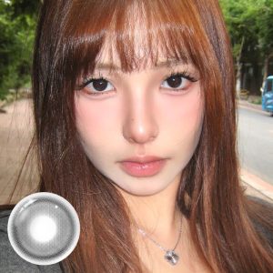 Eyemi Dusty Black Colored Contact Lenses | 6 Months