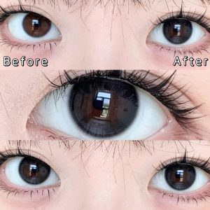 Eyemi Dusty Black Colored Contact Lenses | 6 Months