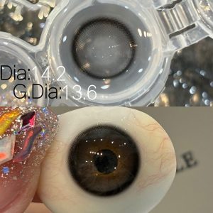 Eyemi Dusty Black Colored Contact Lenses | 6 Months