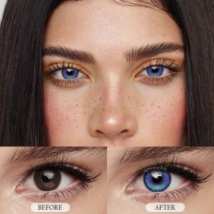 Eyemi Butterfly Petal Blue Colored Contact Lenses丨6 Months