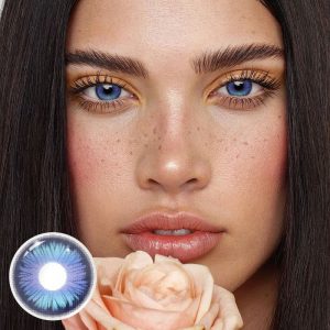 Eyemi Butterfly Petal Blue Colored Contact Lenses丨6 Months