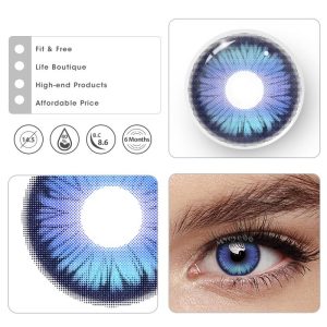 Eyemi Butterfly Petal Blue Colored Contact Lenses丨6 Months