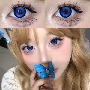 Eyemi Butterfly Petal Blue Colored Contact Lenses丨6 Months
