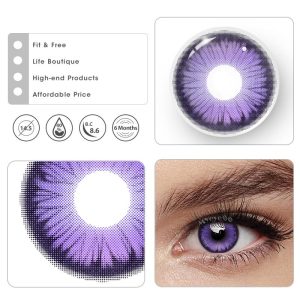 Eyemi Butterfly Petal Violet Colored Contact Lenses丨6 Months