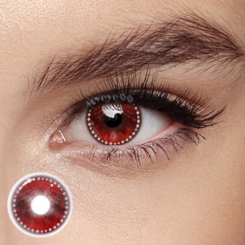 Coloredeye Infernal Vow Red Cosplay Colored Contact Lenses丨1 Day