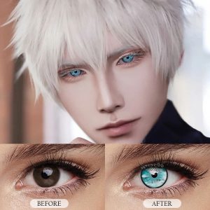 Eyemi Cursed Blue Cosplay Colored Contact Lenses